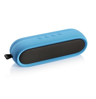 Μπλε χρώματος ωοειδές ασύρματο μίνι Bluetooth κανάλι ήχων ομιλητών ενιαίο με την κάλυψη σιλικόνης